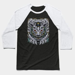 Wolves head illustration with a mecha theme Baseball T-Shirt